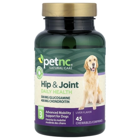 PetNC Natural Care Hip & Joint Advanced Mobility Chewable Support for Dogs, Liver Flavor 45 ea