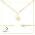 thumbnail image 7 of BEBERLINI Leaf CZ Charm 14K Gold Filled Cuban Chain Pendant Necklace Set Jewelry Women 18", 7 of 7