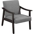 thumbnail image 2 of Alden Design Mid-Century Modern Accent Chair with Wooden Frame, Dark Gray Fabric, 2 of 8