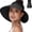 Bowknot Black, variant on Sun Visor Hats for Women Wide Brim Straw Hat UV Protection Packable Sun Hat Women Foldable Beach Hats for Women Ponytail Open Top Summer Travel
