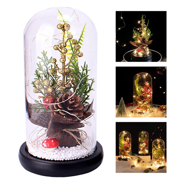 Adorno de Navidad, , ornamento decorativo, de cristal, cubierta de cristal, para fiestas de Navidad, decoración de Colco Pantalla de luz