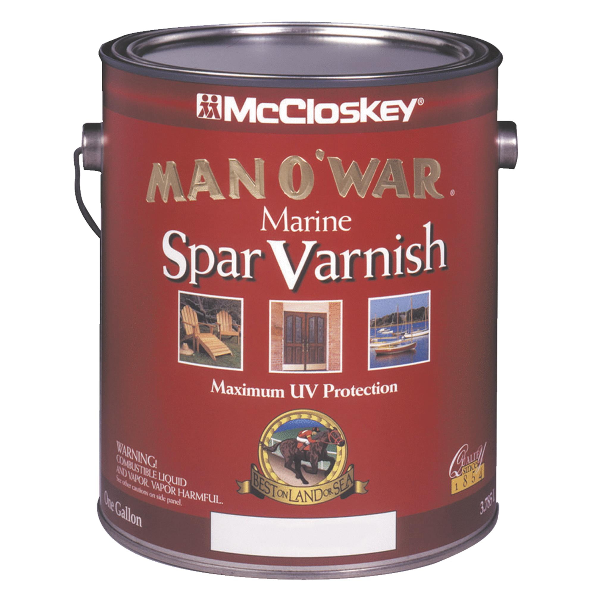 Man O' War McCloskey SemiGloss Clear Marine Spar Varnish 1 gal. Case