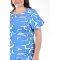 thumbnail image 4 of Vestido midi estampado Roman Fashion Tallas Extras 4343 Azul claro 42, 4 of 6