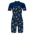thumbnail image 2 of YEAHDOR Kids Boys Short Sleeve Swimming Jumpsuit Shark Prints One Piece Swimsuit Bathing Suit, 2 of 5