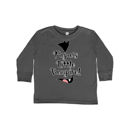 

Inktastic Halloween Papa s Little Vampire Gift Toddler Boy or Toddler Girl Long Sleeve T-Shirt