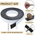 thumbnail image 2 of 1roll Felt Self Adhesive Seal Strip Furniture Door Window Insulation Seal Strips Flat Black 25x1mm 10m/roll, 2 of 9
