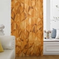 thumbnail image 5 of Orange Geometric Sheer Curtains 63 Inches Long, Modern Luxury Aesthetic Abstract Motifs Light Filering Curtains, Breathable Simi Curtain Privacy Drapes for Living Room Bedroom Window Treatment, 5 of 9