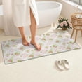 thumbnail image 4 of Pioneer Flower Floral Print Pattern Bathroom Rugs Mat, Non Slip Microfiber Bathroom Rug with Rubber Backing, Soft Mats for Bathroom Floor Tub Shower, 24"x60", 4 of 5