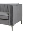 thumbnail image 6 of Morden Fort Contemporary Living Room Set Velvet Upholstered Accent Chair Loveseat Gray, 6 of 8