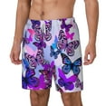 thumbnail image 2 of Balery Flying Butterflies Mens Swim Trunks Swim Shorts for Men Quick Dry Inseam Beach Shorts with Compression Liner Pocket-Large, 2 of 9