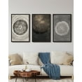 thumbnail image 4 of Drsoum Vintage Wood Tree Rings Wall Art 24x36in3pcs Black Framed Farmhouse Rustic Canvas Paintings Nature Artwork, 4 of 9