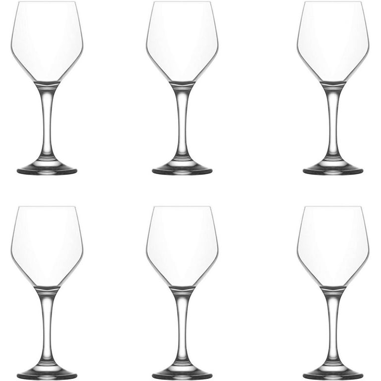 Madison - Small Wine Glasses, 8.75 Ounce  Perfect for Parties, Weddings,  and Everyday – Thick and Durable Construction – Set of 6 Dishwasher Safe  Wine Glasses 