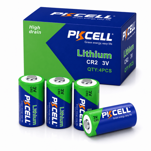 PKCELL CR2 3V Lithium Battery 4 Pack CR15H270 CR17355 High Power Batteries