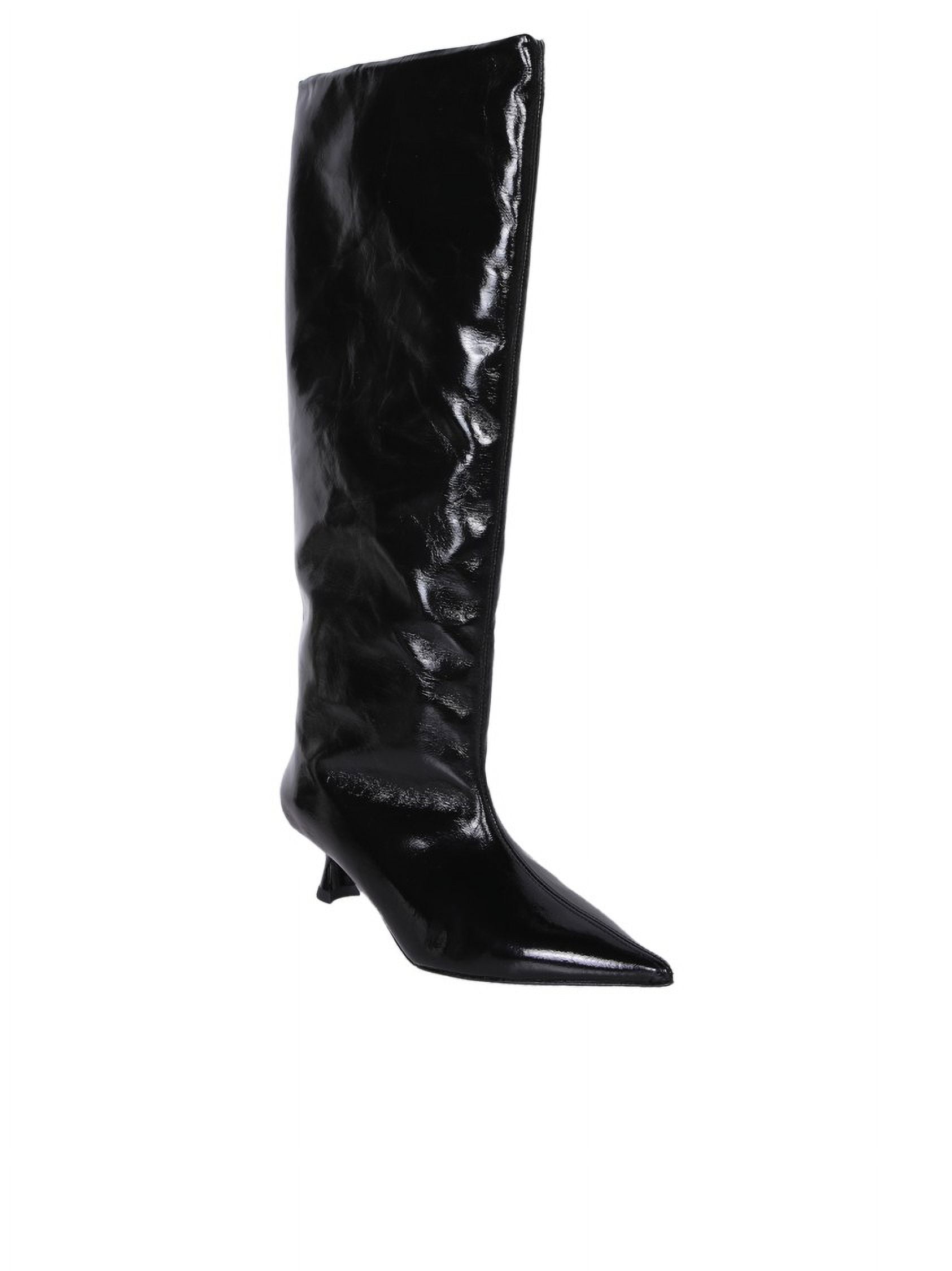 【関税＆送料込み】Ganni Black Naplack Slouchy Boot Ganni-Soft-Slouchy-High-Shaft-