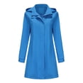 thumbnail image 5 of hotojiny Women's Waterproof Rain Jacket Loose Outdoor Hooded Raincoat Lightweight Long Trench Coats with Pockets, 5 of 7
