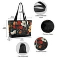 thumbnail image 2 of FORMRS Canvas Laptop Tote Bag for Women with 15.6" Computer Compartments Shoulder Handbag, Red Flowers Pattern, 2 of 7