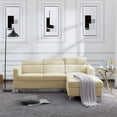 thumbnail image 1 of Topcobe 83" Modern L Shaped Sectional Couch Sofa for Small Space, Beige, 1 of 8