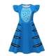 thumbnail image 5 of Vestido de seda color leche con estampado de tigre K-POP y mangas abullonadas para niñas, con bolso, estilo coreano, disfraz de actuación para niños, varios estilos, 100-150 cm, 5 of 5