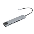 thumbnail image 1 of Adaptador de concentrador USB C 8 puertos Bling Bling tipo C adaptador Ethernet estación de acoplamiento diseño aerodinámico, 1 of 12