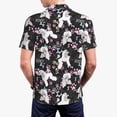 thumbnail image 4 of Daiia Cute Poodle Dog Pattern Men’s Polo Shirts,Solid Deck Shirt,Classic Fit, Breathable Cotton Polo for Casual and Sport Wear-Small, 4 of 9