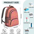 thumbnail image 5 of Paisley and Floral Red Pattern Cute School Backpack Bag with Padded Back and Adjustable Shoulder Straps 16.9 X 12.6 X 5.9 Inches, 5 of 5