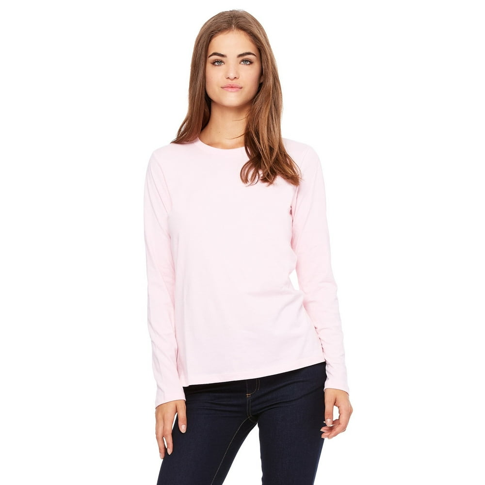 BELLA+CANVAS - Branded Bella + Canvas Ladies Relaxed Jersey Long Sleeve ...