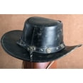 thumbnail image 3 of Lrg Hilason Hand Made Split Antique Leather Crushable Hat 3 In Brim, 3 of 5