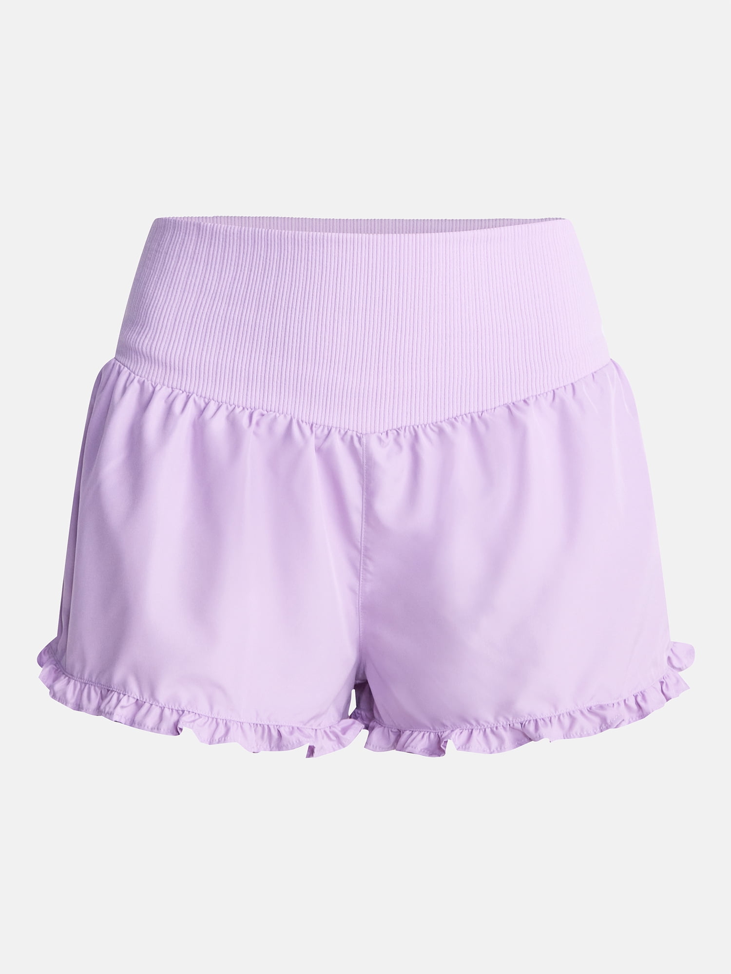 No Boundaries Ruffle Hem Shorts, 2" Inseam, Women's XXS-XXL