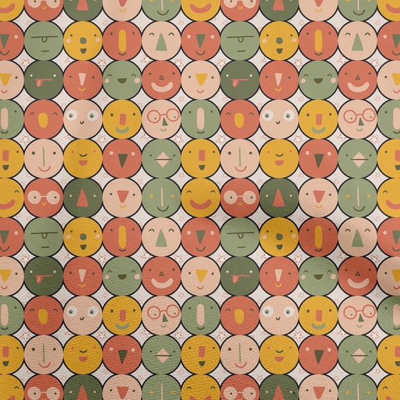 oneOone Silk Tabby Dark Peach Fabric Kids Circle Sewing Craft Projects Fabric Prints By Yard 42 Inch Wide