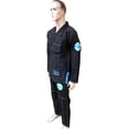 thumbnail image 4 of Woldorf USA Brazilian Jiu Jitsu Kimono Pearl Weave Gi Competition Uniform BlackBlue with Rip Stop Pants Size 3 A1 Pre-Shrunk, Ultra Light Weight Uniforms, 4 of 4
