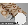 thumbnail image 6 of S4Sassy Modern Tribal Leaf Motif Wallpaper Brown Walls Covering, 25" x 120" Self-Adhesive Vinyl Wall Paper, Decorative Wallwrap, Easy DIY Wall Covering For Bedroom, Cabinets, Living Spaces, 6 of 9