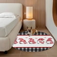 thumbnail image 2 of Valentine's Day Round Area Rug 3Ft Washable Small Circle Rugs for Kitchen Entryway, Pink Love Gnomes Geart Black Plaid Non-Slip Carpet Floor Mats Indoor Outdoor Carpet Runner Aesthetic Home Decor, 2 of 8