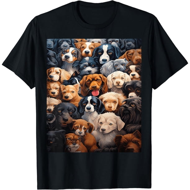 Funny Dog Many Dogs Cute Kawaii Dog Cute Eyes Many Dogs - playera divertida para perros