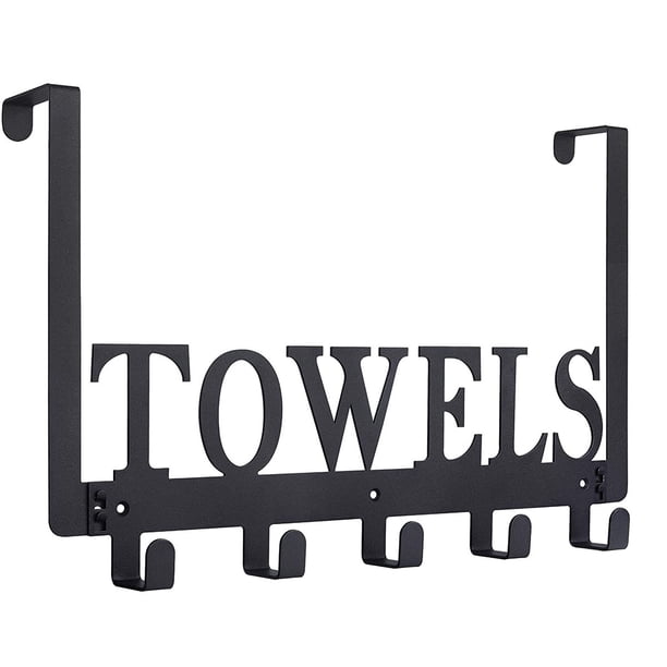 Perchero para toallas de baño, Perchero para puerta, Toallero de pared, Toallero de baño, Toallero de pared