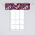 thumbnail image 2 of Night Window Valance, Digital Illustrated Butterfly Sketch Pattern With Moon and Floras Print, Curtain Valance for Kitchen Bedroom with Rod Pocket, 54" X 18", Dark Magenta Pale Peach, by Ambesonne, 2 of 2
