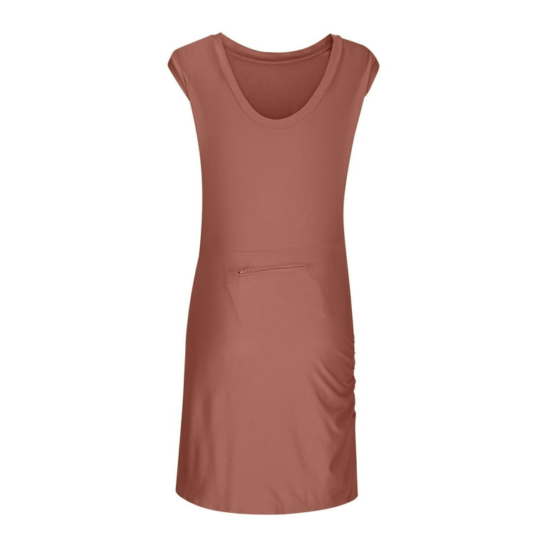 QATAINLAV Women's Sleeveless Workout Athletic Rompers Built-in Shorts  Zipper Pocket Onesie Tennis Dress Stretchy Golf Summer Mini Dress Wine S  Gifts for Mom - Walmart.com
