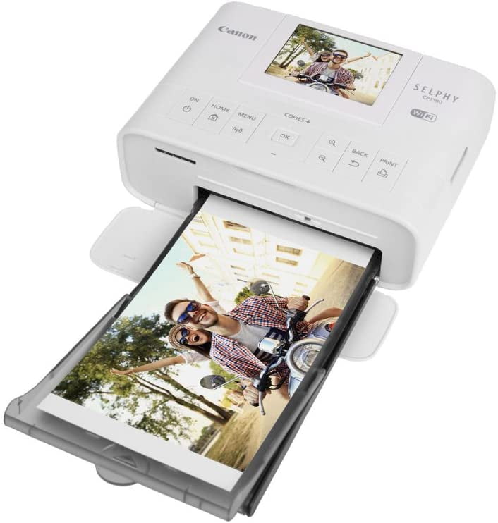 Canon SELPHY CP1300 Wireless Compact Photo Printer with AirPrint and Mopria Device Printing White 