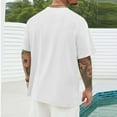 thumbnail image 4 of Tops para hombre, blusas y camisas de cuello redondo y manga corta para hombre, blusas casuales de cuello redondo con estampado de moda para hombre, blusas de cuello redondo y manga corta, camisas par, 4 of 5