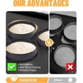 thumbnail image 2 of FANGSUN English Muffin Ring 4 Inches, Crumpet Rings Non-Stick, Double Rolled Stainless Steel Ring Molds for Cooking Set of 6, Round Baking Egg for Food, Breakfast, Metal Pastry Tart Rings, 2 of 7