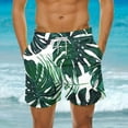 thumbnail image 2 of Odeerbi Mens Swim Trunks Hawaiian Tropical Print Bord Shorts Summer Beach Swimming Trunks Loose Beach Shorts with Pocket Swimming Pants Green, 2 of 6