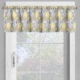 thumbnail image 2 of Ambesonne Yellow Flower Valance Pack of 2, 60's Pattern, 54"X18", Pale Yellow Pale Grey, 2 of 5