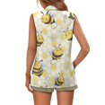 thumbnail image 6 of Chririnla Cute Bee Daisy Pattern, Breathable Women's Sleeveless Blazer Vest for Summer Winter Work, Classic Dressy Women's Sleeveless Waistcoat, 6 of 11