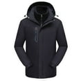 thumbnail image 2 of Kmdttou Women's Windproof Jacket Waterproof Warm Winter Snow Coat Mountain Windbreaker Hooded Raincoat Jacket Black 4XL, 2 of 7