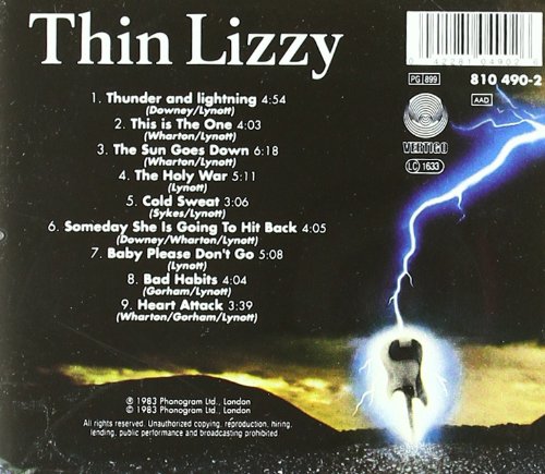 THIN LIZZY「THUNDER AND LIGHTNING (2CD)紙」 Thin Lizzy - Thunder & Lightning (ger) - Music & Performance - CD