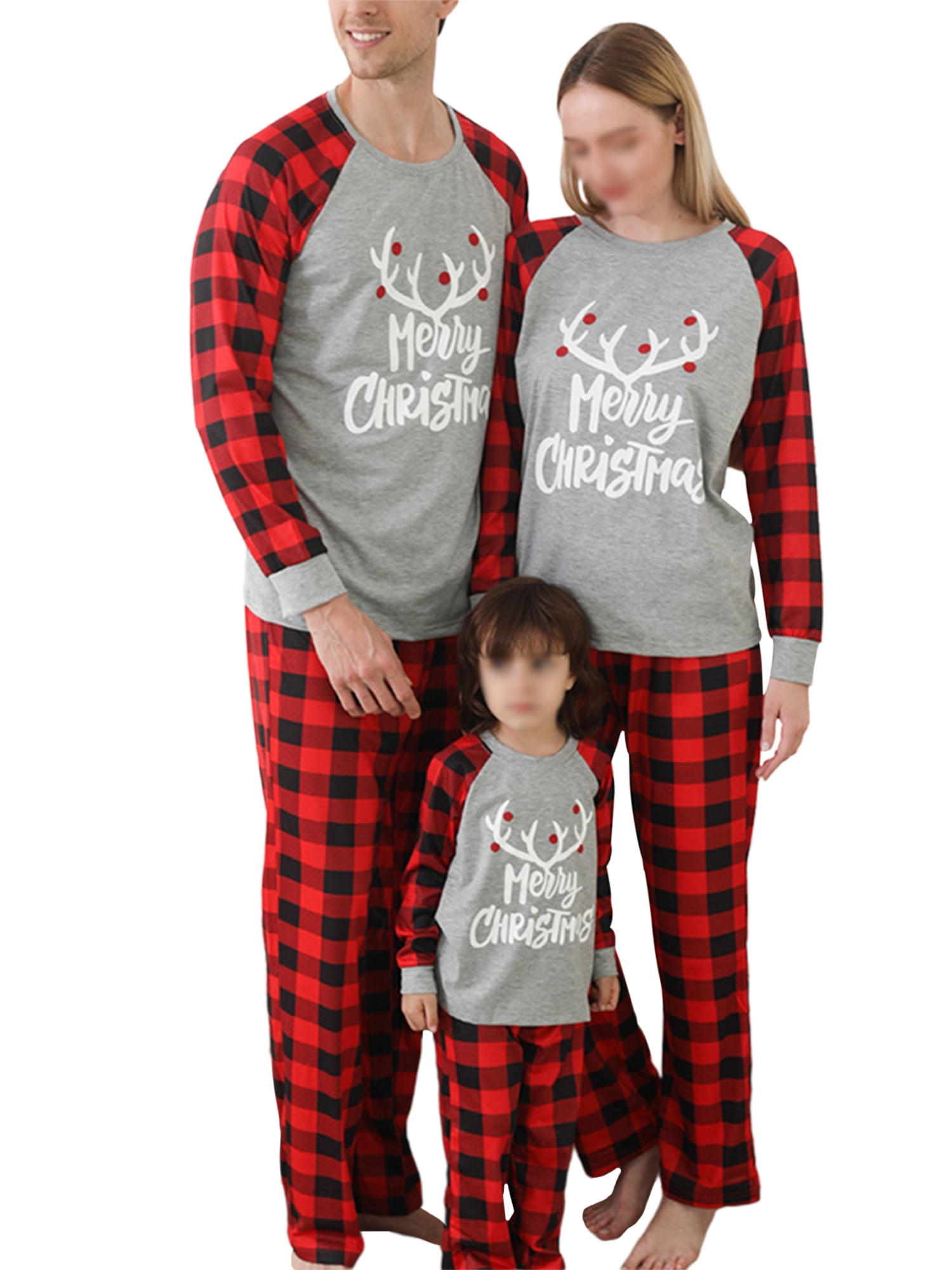 Christmas Red Pyjamas Pajamas Xmas Family Matching Sleepwear Pants Tops PJs Sets