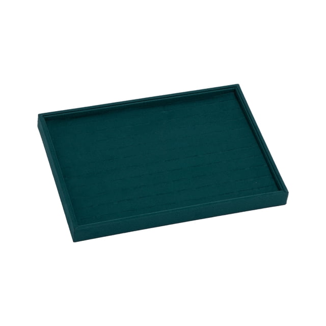 kurtrusly High-end Texture With Large Capacity Velvet Ring Display Tray For Jewelry Boutiques For Storage Green 1Set