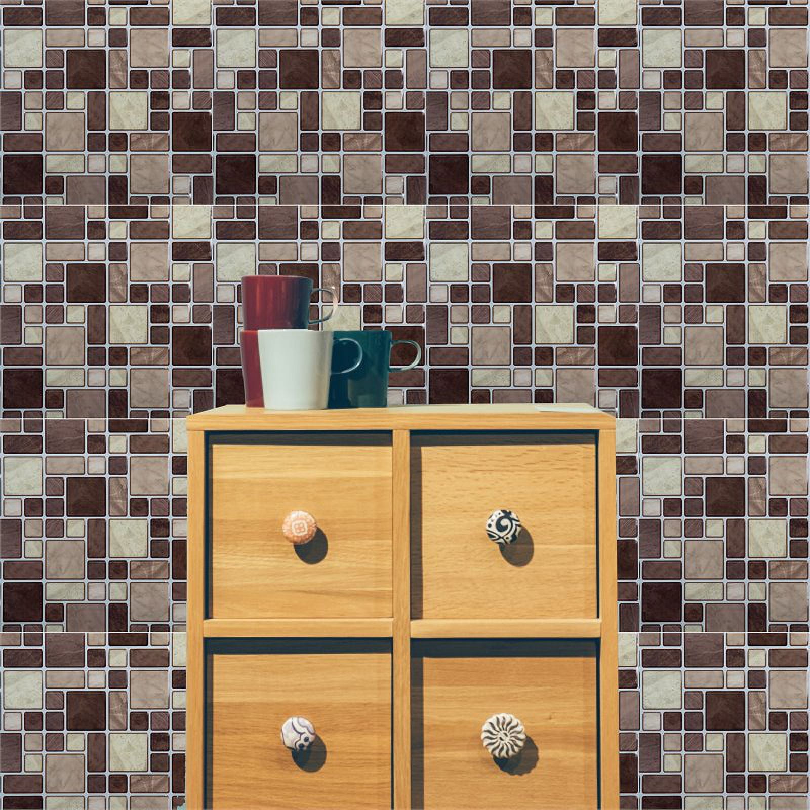 Truu Design Self-Adhesive Multi Square Peel and Stick Backsplash Wall Tiles