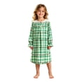 thumbnail image 2 of WOYY Girls Christmas Nightgown Long Sleeve Plaid Holiday Sleep Dress for Kids, Sizes 3-14, 2 of 5