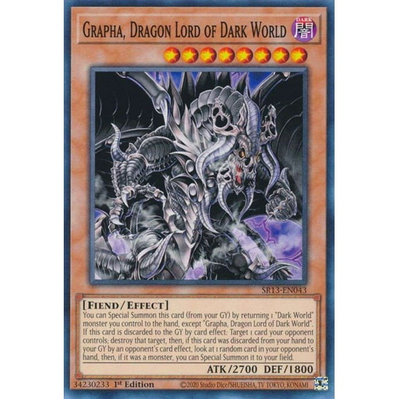 YuGiOh Structure Deck: Dark World Common Grapha, Dragon Lord of Dark World SR13-EN043