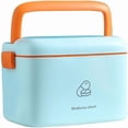 thumbnail image 1 of Storage Organizer - Medicine Box Plastic First Aid Box Empty - Family Emergency Kit Medication Storage Organizer with Handle Medicine Cabinet Storage Pill Case Large Capacity Organizer Box, 1 of 8